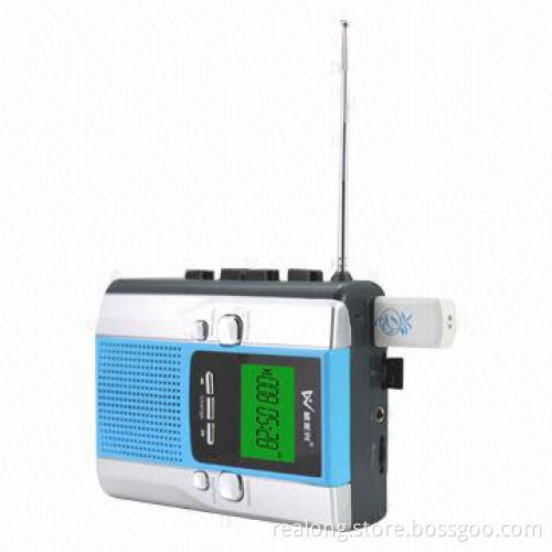 Personal Cassette Radio Recorder, Can Convert to MP3 Player, 2 x 1.5V AA Power Supply
